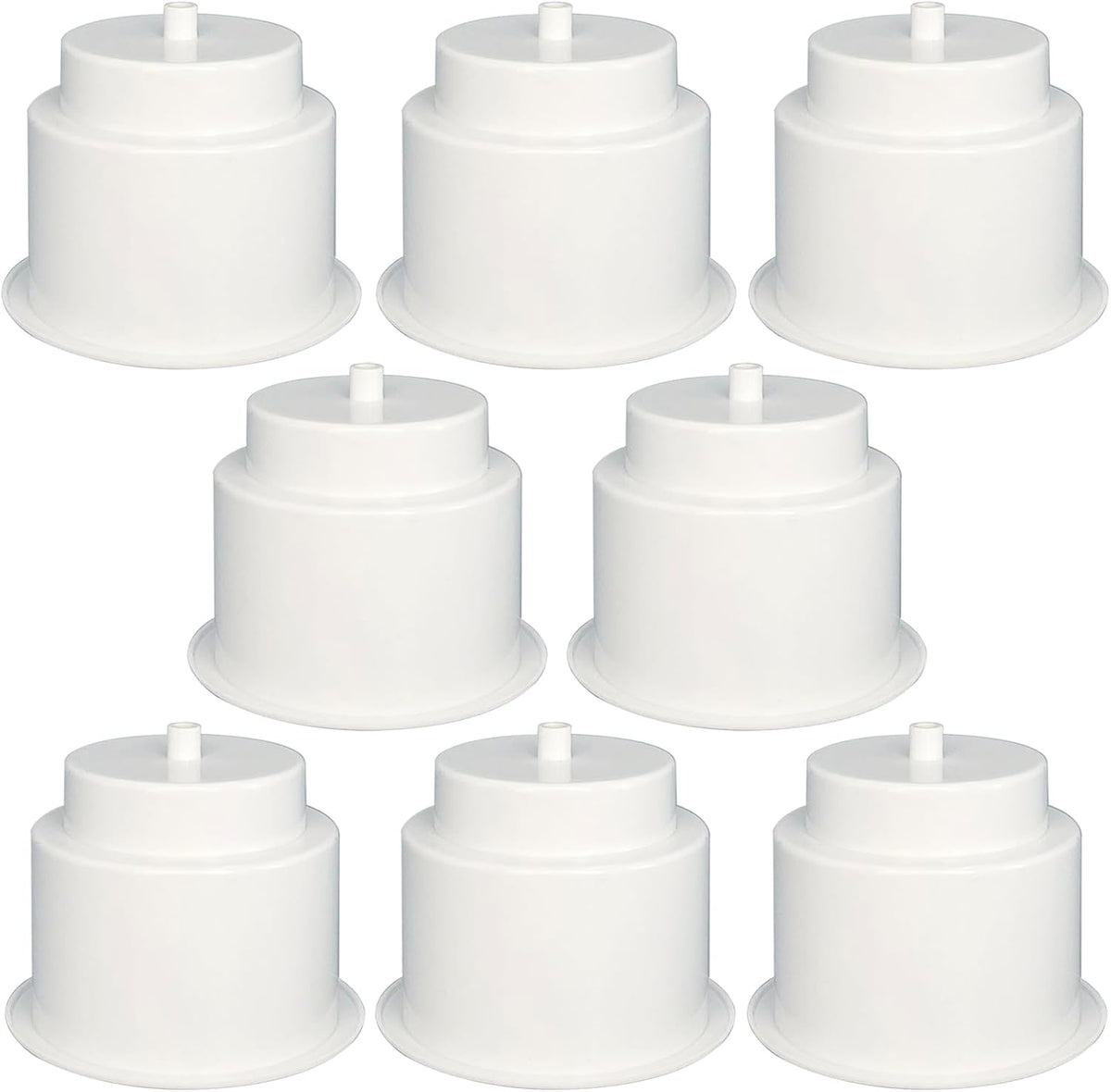 Yuanhe White Plastic Cup Drink Holder Insert with Drain for Boat Car Marine Rv, 8PCS