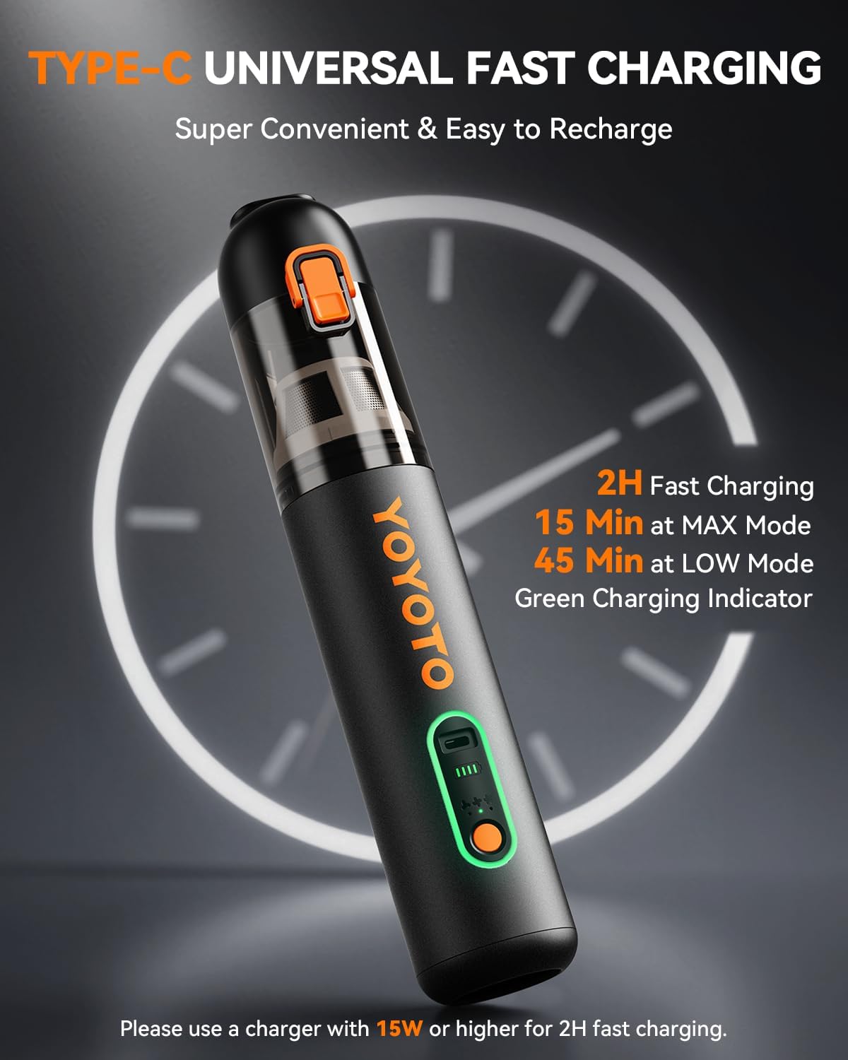 Car Vacuum Rechargeable 21000Pa Powerful Suction Handheld Vacuum Cordless