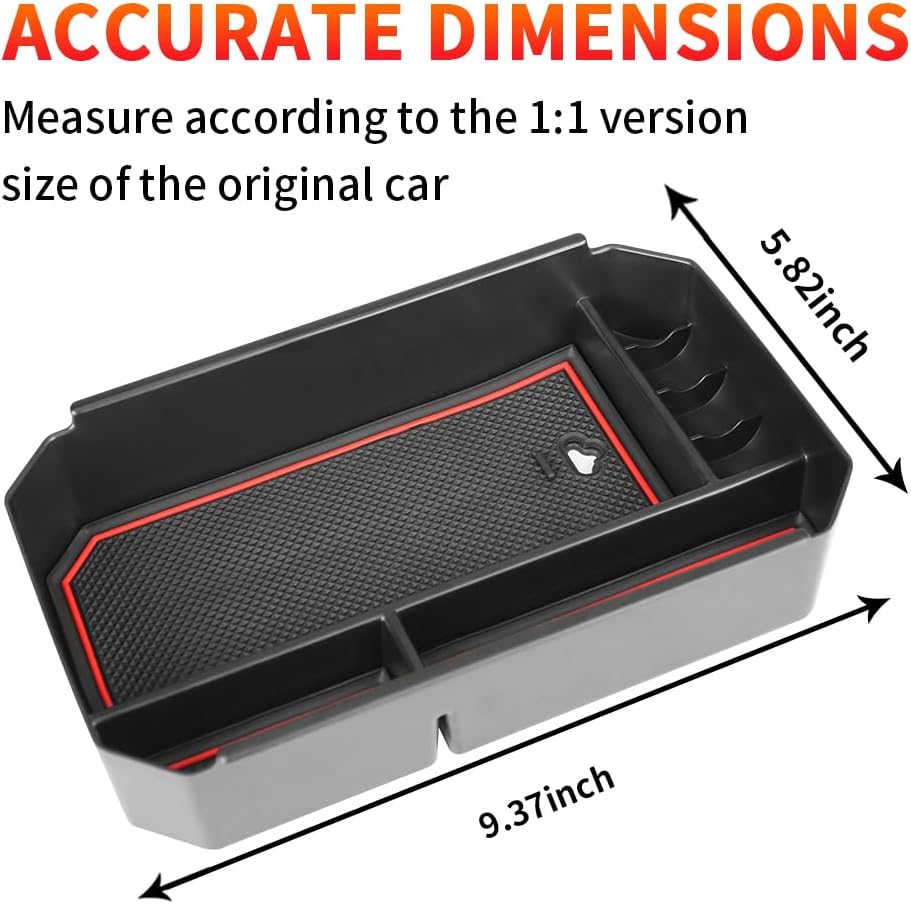 Car Center Console Organizer Tray for Toyota Highlander 2020 2021 2022 2023 2024 2025 2026 and Highlander Hybrid 2020-2026 Auto Interior Accessories Seat Middle Armrest Box Storage Accessory