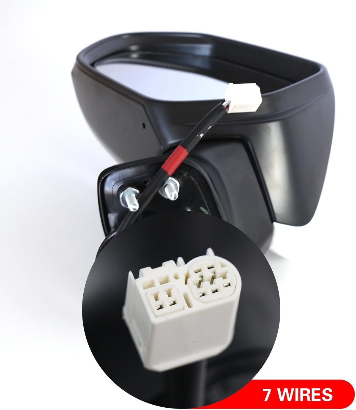 for Toyota Camry Side Mirror Assembly Driver Side 2018 2019 2020 2021 2022 2023 2024 WHITE 7PIN | Power | Heated | Turn Signal | Blind Spot Monitoring (POWER+LAMP+HEAT+BSM (LH))