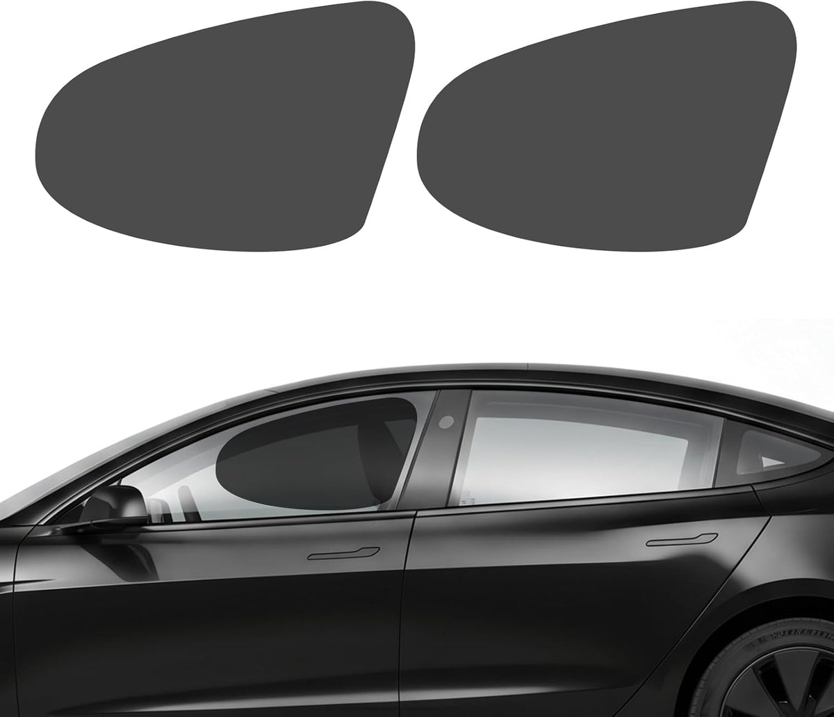 Car Side Window Sun Shades, Static Cling for Commuters and Rentals, 2 Pack