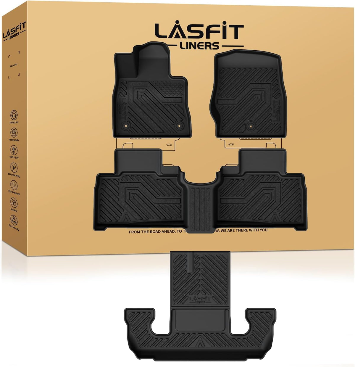 LASFIT Floor Mats for Ford Explorer 2027 2026 2025 2024 2023 2022 6 Seats