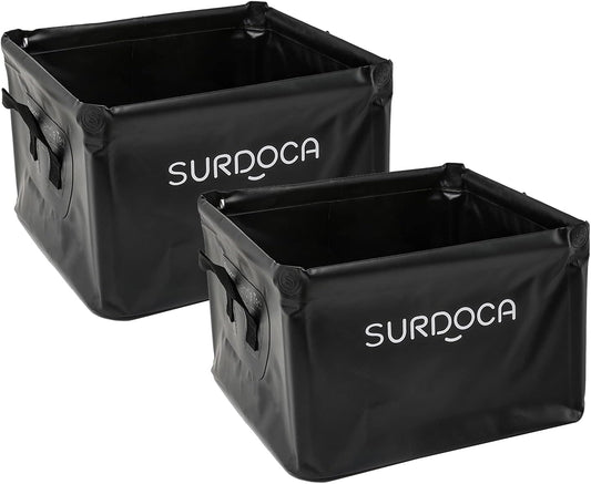 SURDOCA Fully Waterproof Car Trunk Organizer, Foldable Truck Organizer, Multifunctional Collapsible Car Storage Bag, Anti-Mud Trunk Storage Organizer 18 Liters