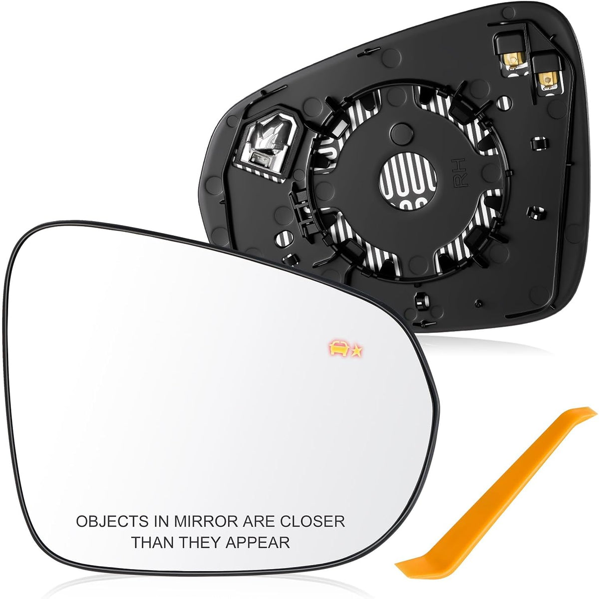 Driver Side Mirror Glass Replacement Compatible with 2021-2025 Chevy Trailblazer & 2024-2025 Trax, Left Side Mirror with Heated and Blind Spot Detection