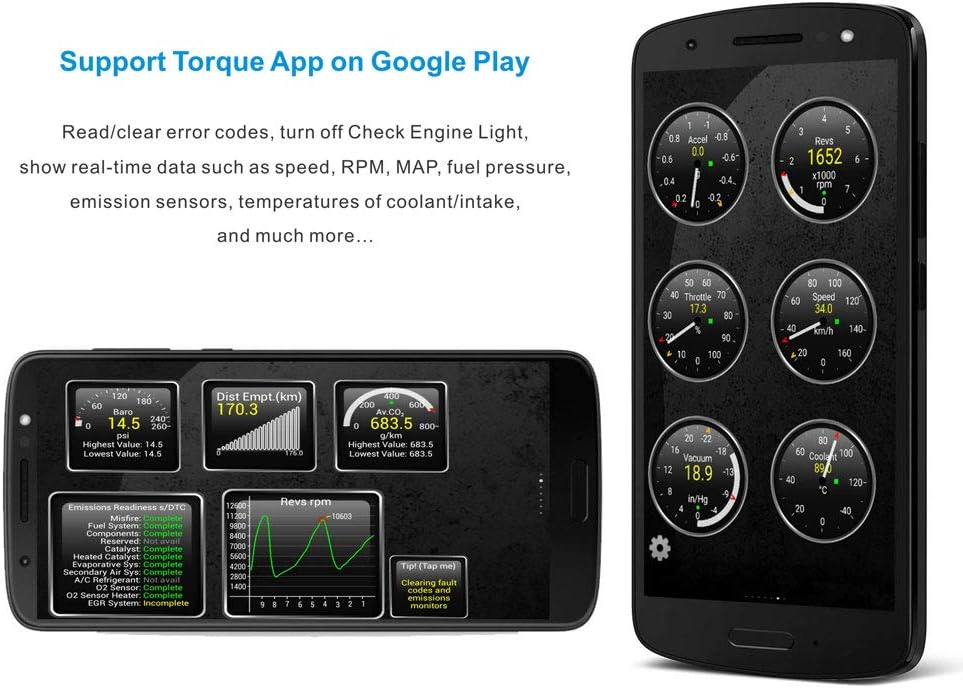 Panlong OBD2 Scanner Bluetooth OBDII Diagnostic Tool Car Code Reader Turn Off Check Engine Light Support Android