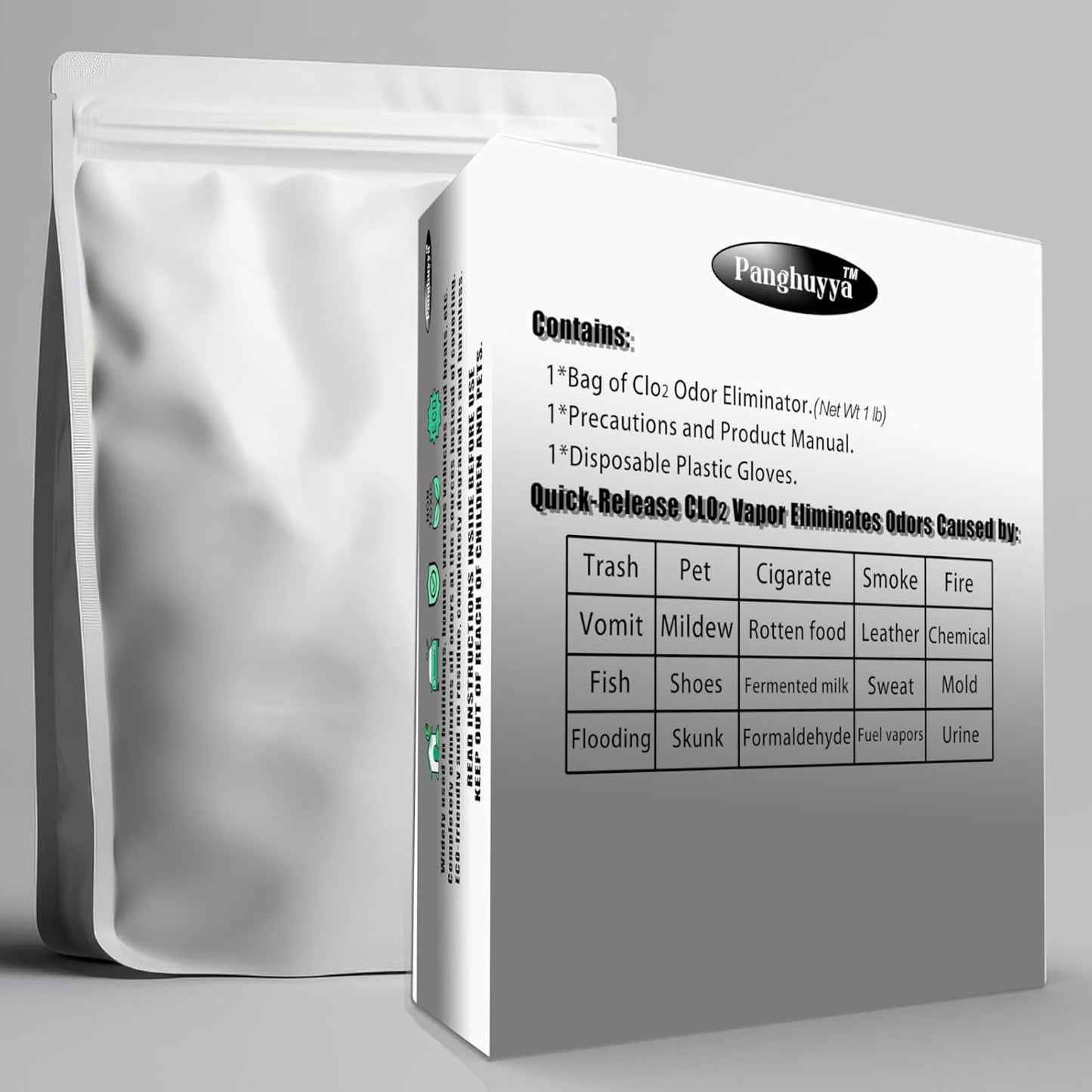 Car Deodorizer Odor Eliminator, Chlorine Dioxide Odor Removal, Fast-Release Clo2 Vapor Eliminate Odor for Car and Home, 100% Without Fragrance or Residue.