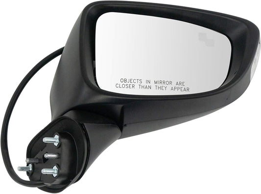 TRQ Passenger Side Mirror Assembly Power Blind Spot Turn Signal Textured