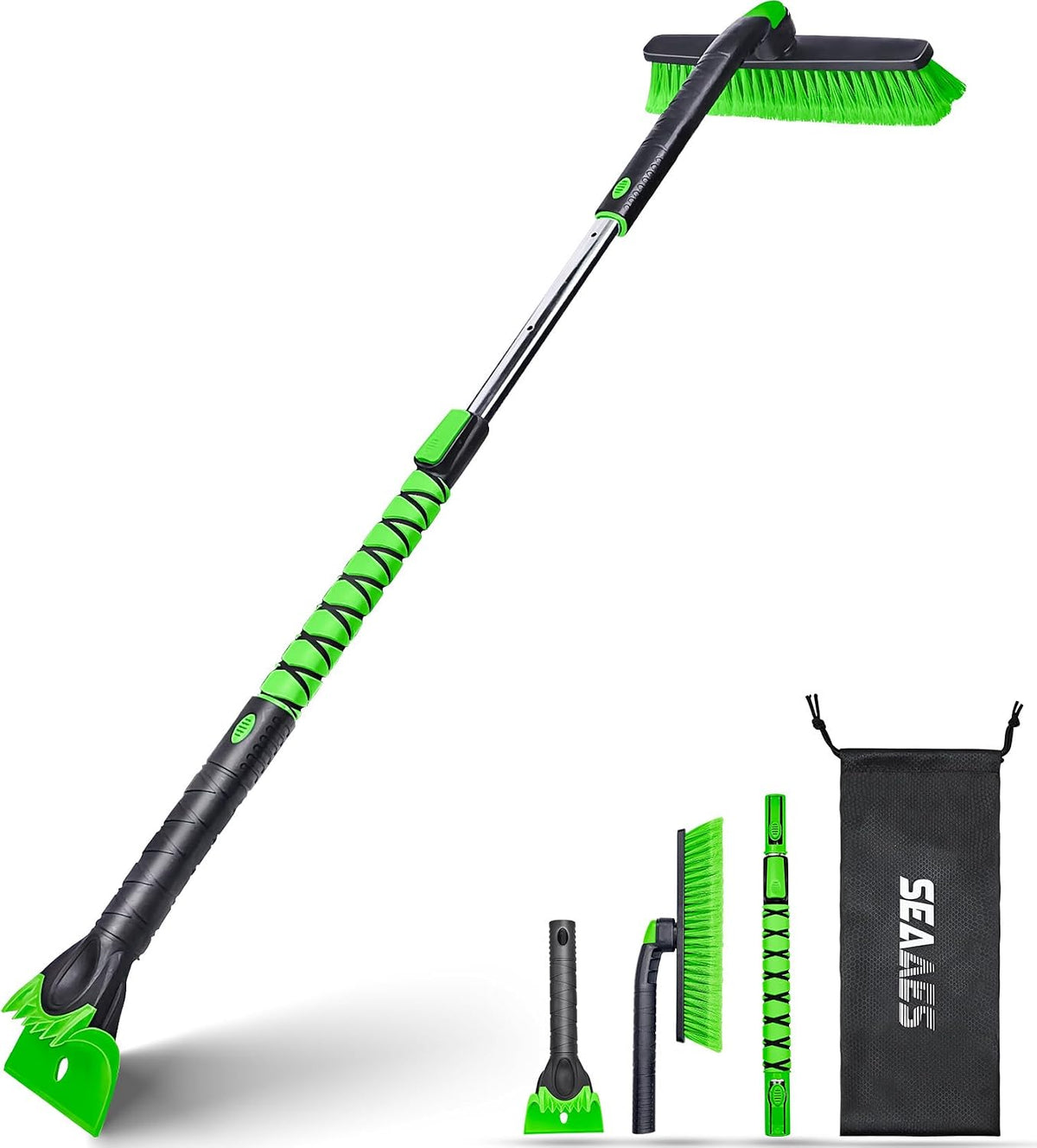 SEAAES 48 Inch Extendable Snow Brush, Windshield Ice Scraper for SUV Truck