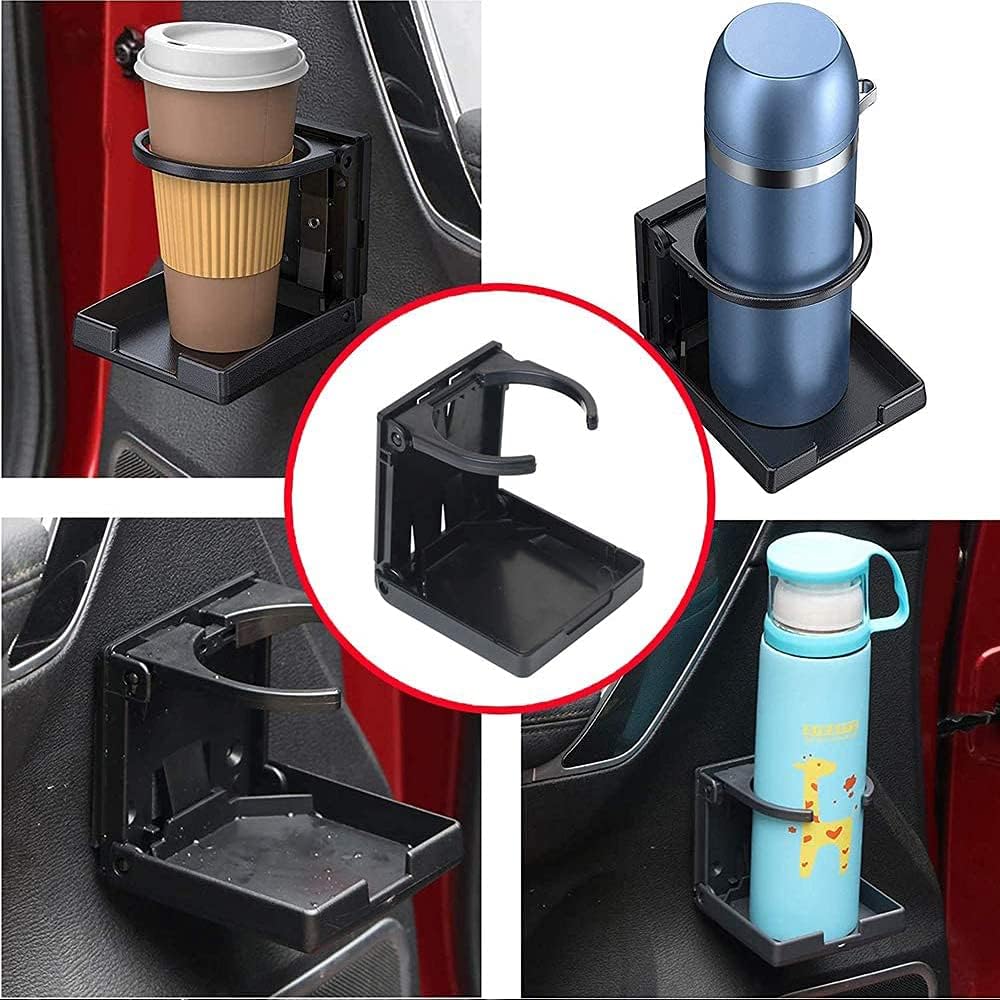 4Pcs Plastic Car Cup Holder, Car Drink Holder, Adjustable Folding Cup Holder, Folding Car Cup Holder with Screws for Universal Car Truck Boat Van