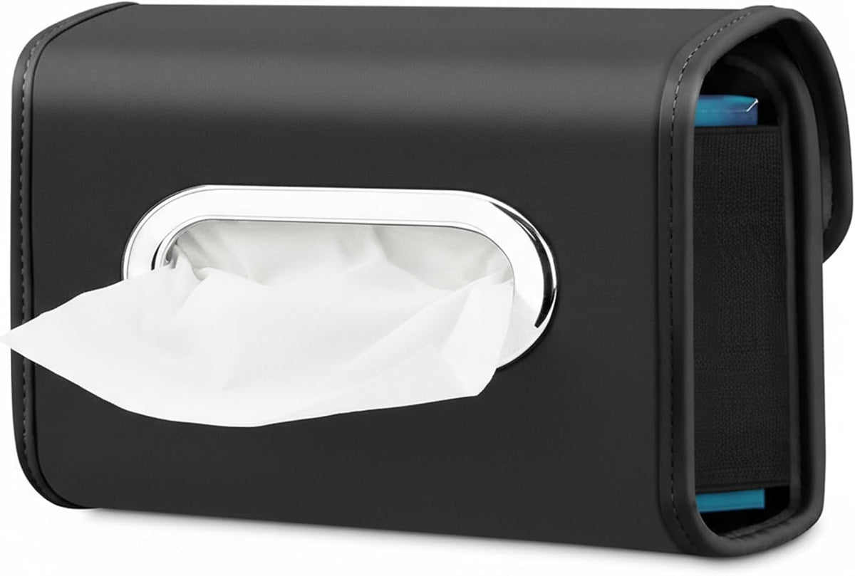 Lucrum Extra Large Car Tissue Holder - PU Leather Tissue Box Cover