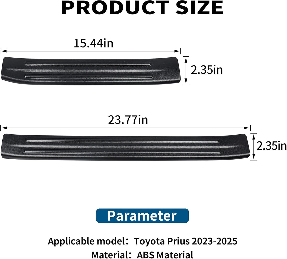 BIBLOZ ABS Material Door Sill Protector Compatible with Toyota Prius 2023 2024 2025 2026 (Include Hybrid) LE/XLE/Limited/Nightshad Accessories Door Sill Guards Trim