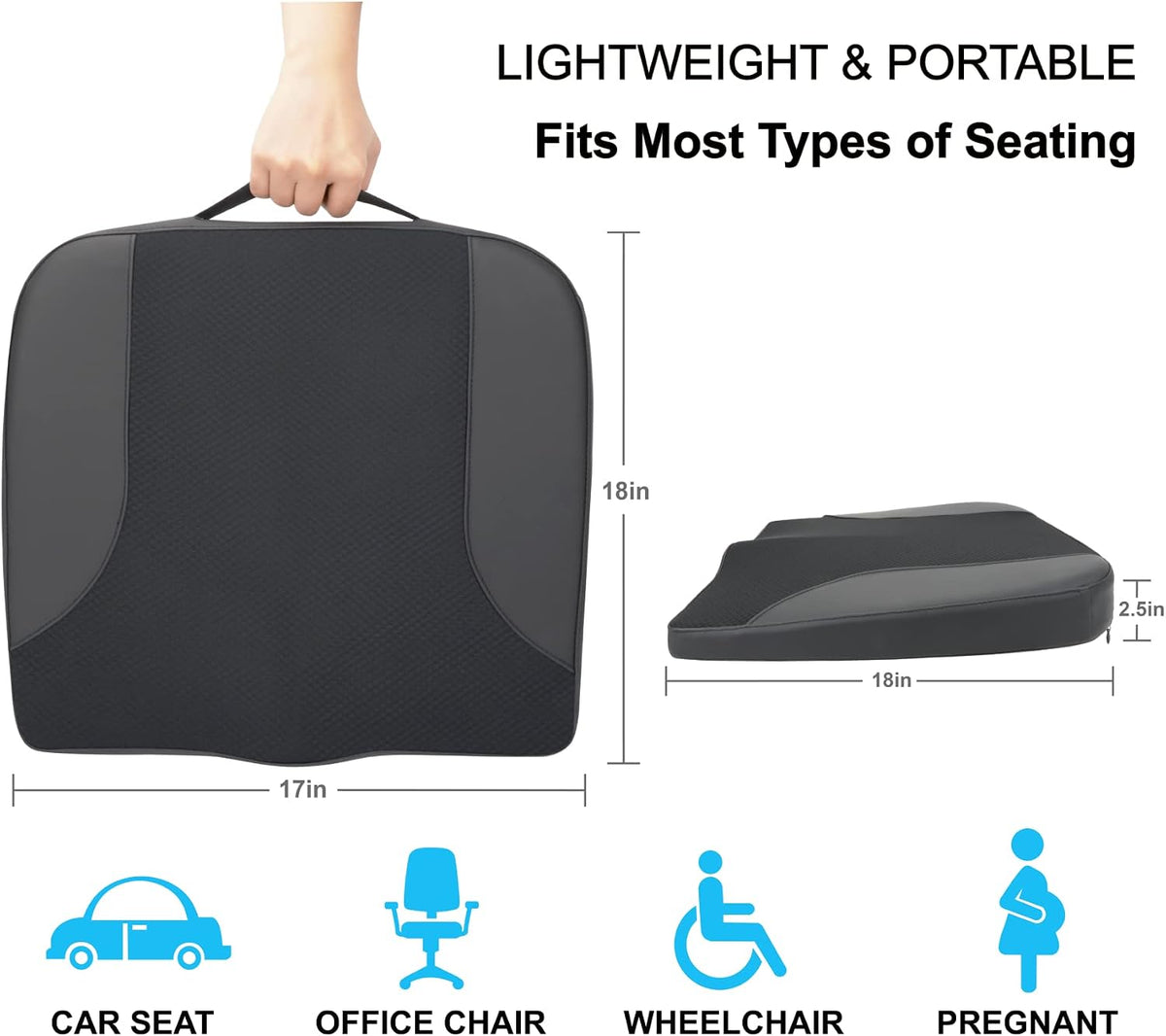 Allaboutsla Car Seat Cushion, Car Seat Cushions for Long Driving