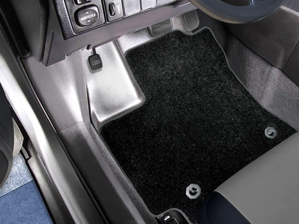 CarsCover Front & Rear Carpet Floor Mats for 2014-2019 Toyota Corolla Black