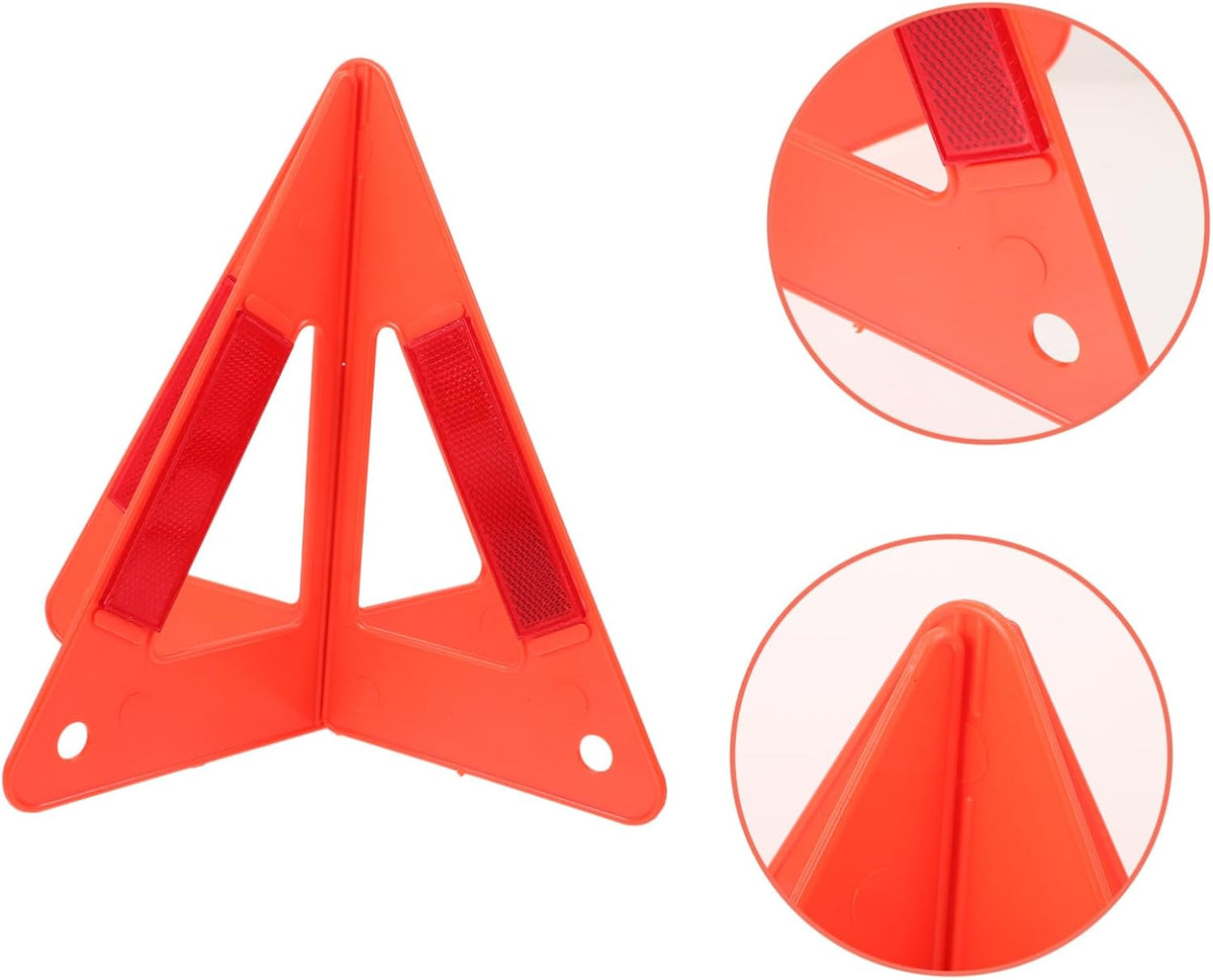 Red Plastic Reflective Warning Triangle for Roadside Safety