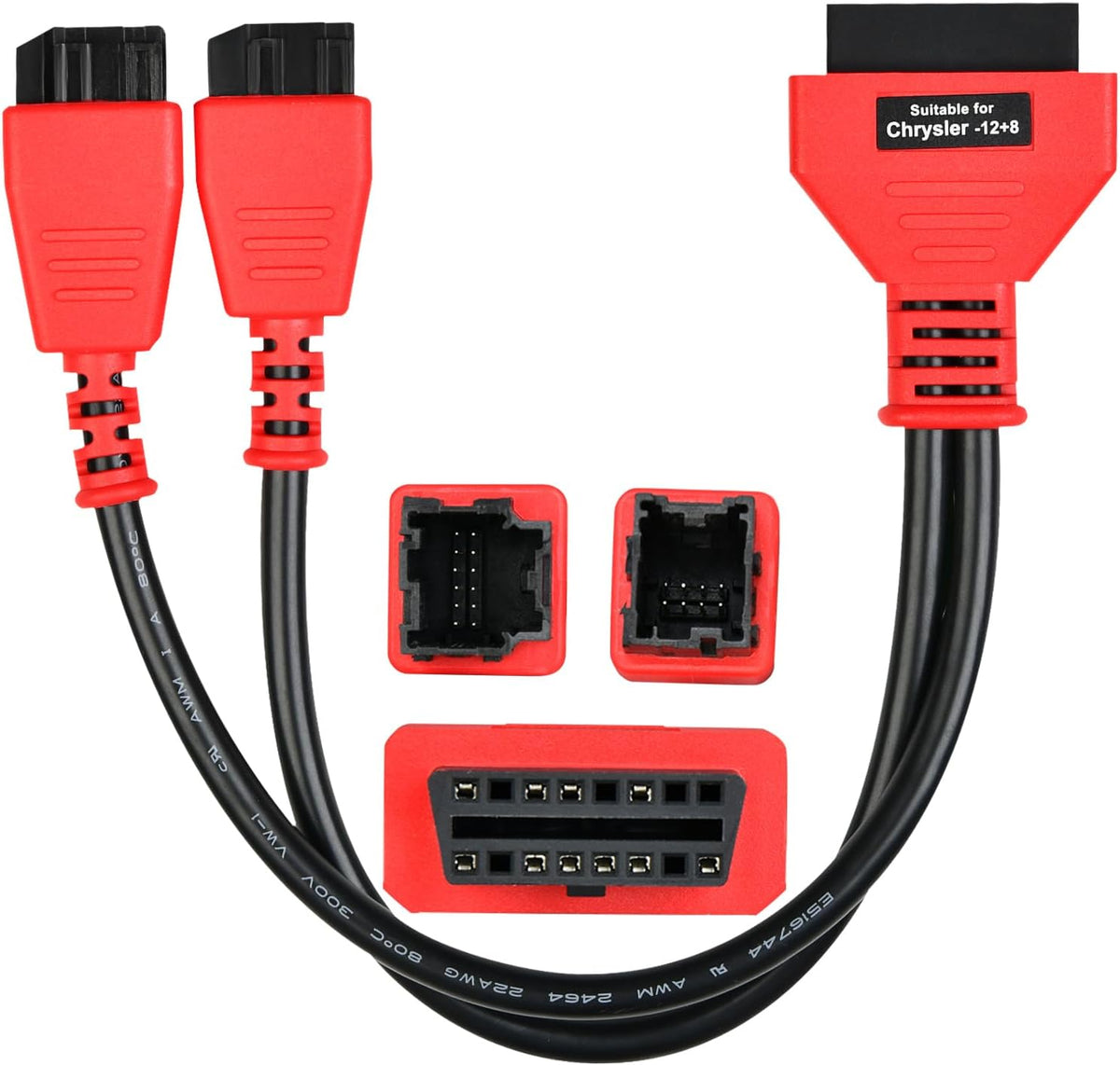 OBD2 12+8 Adapter for Chrysler, 12 8 OBD II Security Gateway Bypass Cable