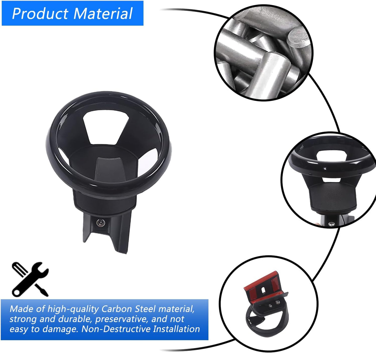 Car Cup Holder, Center Console Cup Holder Compatible with BMW 5 Series G60 2024-2025 Car Center Console Water Cup Holder Expander Interior Accessories