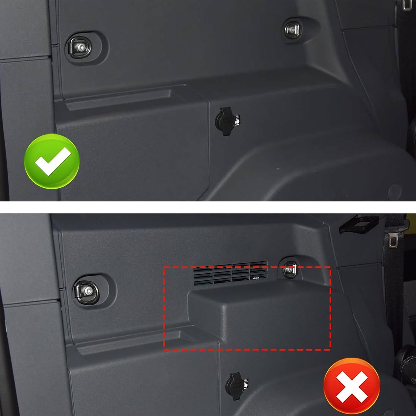 Car Trunk Organizer Compatible with Ineos Grenadier 2020-2024 Aluminum Alloy Black Multifunction Trunk Side Shelf Interior Luggage Storage Rear Organizer Tray Basket (Left)