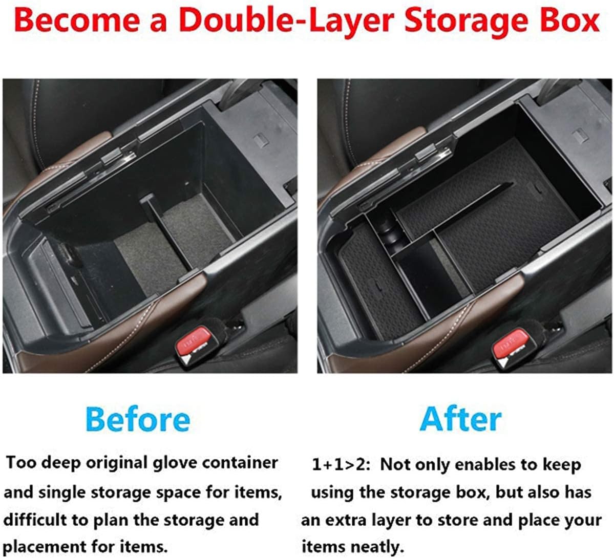 TTCR-II for Mazda CX-30 Center Console Organizer Tray 2020-2025 2026, | Center Armrest Glove Storage Box Compatible with 2020-2025 Mazda CX-30 Console Organizer
