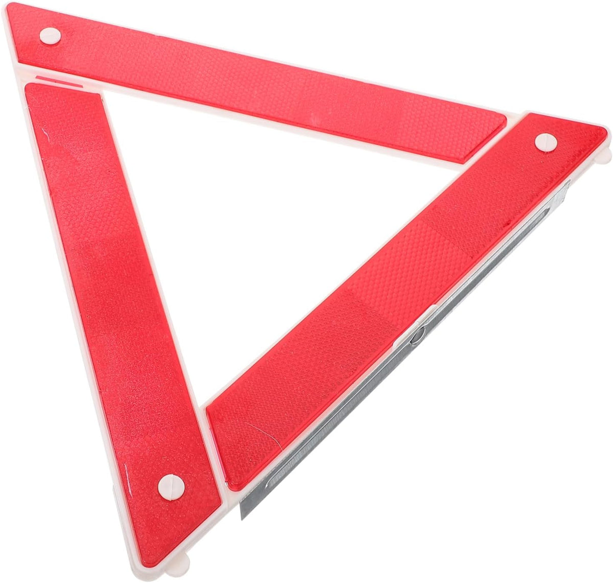 HEALLILY 4pcs Dot Approved Road Warning Triangle Reflective Safety Sign Car Warning Triangles Red Emergency Reflective