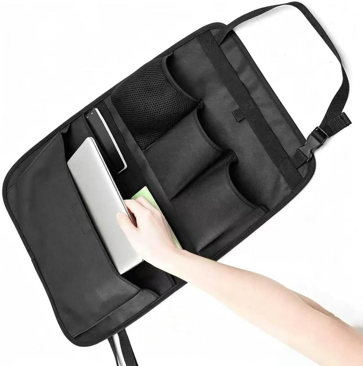 Car Seat Back Organizer with Compartment (Black)
