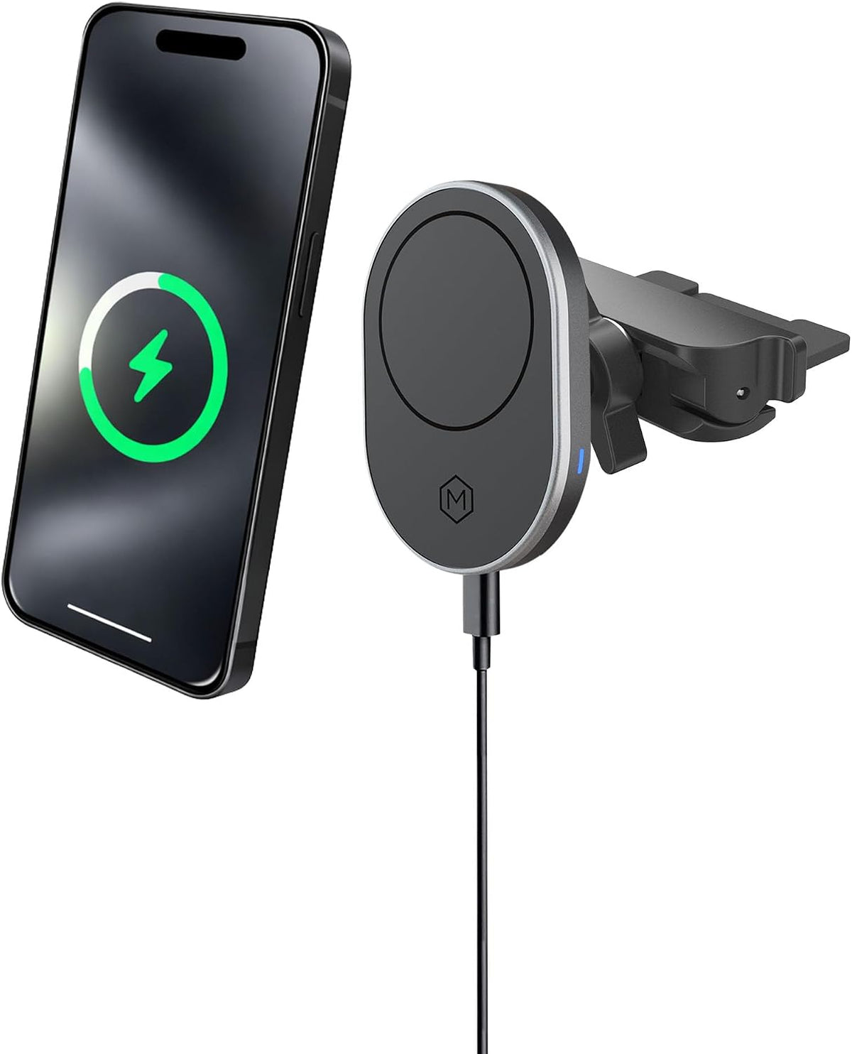 MagSafe 15W Fast Wireless Car Charger AMPS Plate Phone Mount