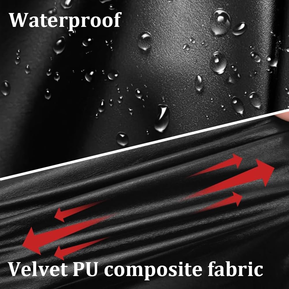 Upgraded Waterproof Stretch Car Cover - All-Weather Protection for Indoor/Outdoor Use, Soft Elastic Fabric Fits 192"-206" Vehicles, Dustproof, Garage & Car Show Ready