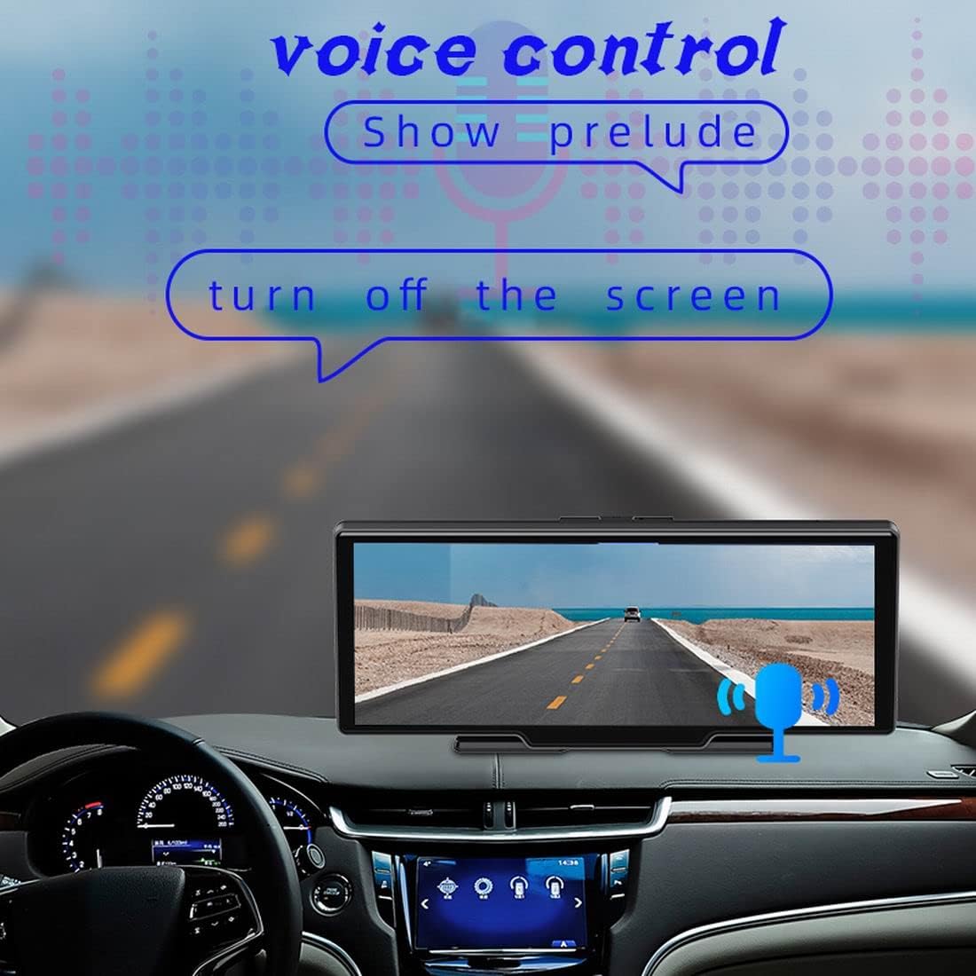 Car Radio Stereo Bluetooth 10 inch Touchscreen Apple CarPlay Android Auto WiFi Wireless carplay Built-in DVR AHD Camera Mirror Link FM Transmission with 32GB SD Card
