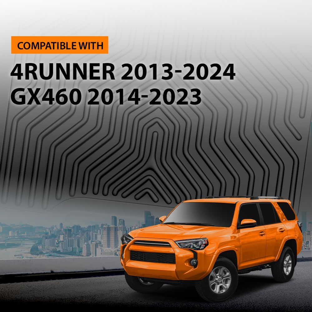 G-PLUS TPE Floor Mats Fit Toyota 4Runner 2013-2024(Only for 5 Seats)