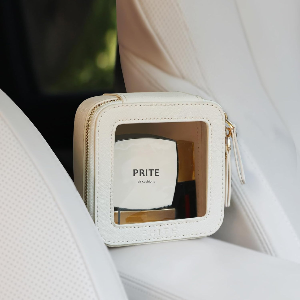 Prite Clear Makeup Bag Small Travel Cosmetic Case Toiletry Bag for Women
