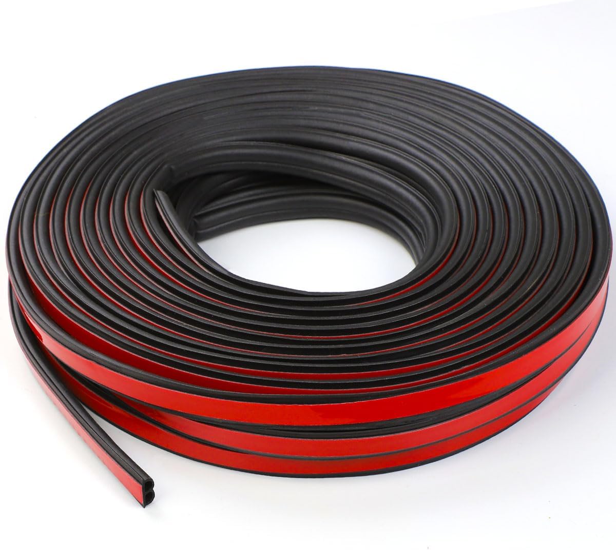 65.6Ft Universal Car Seal Strip, Universal Self Adhesive Auto Rubber Weather Draft Seal Strip,Weatherstrip for Car Window and Door,Engine Cover for Car, Truck, Pickups, Boats, and RVs (65.6Ft)