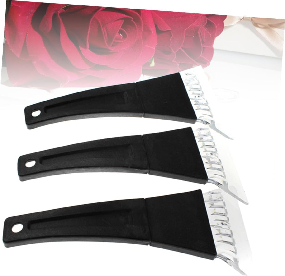 3pcs Ergonomic Car Ice Snow Shovel Slip Texture Windshield Ice Scraper Remover
