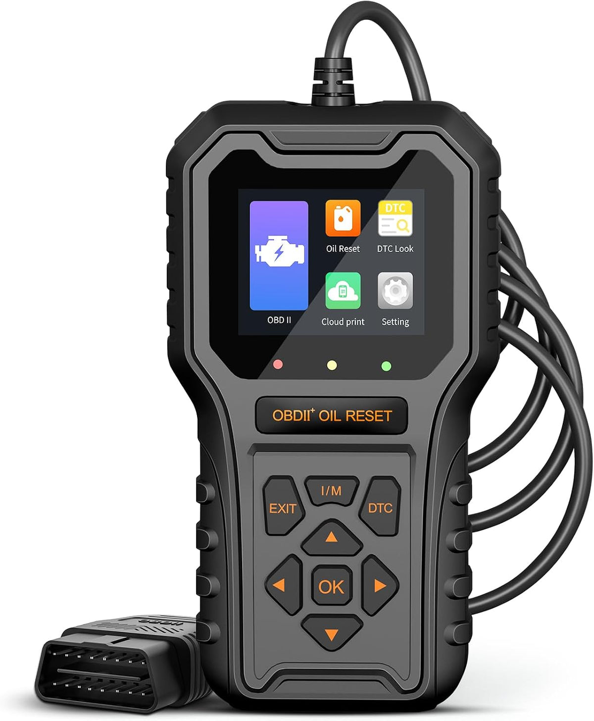 Car Code Reader OBD2 Scanner for Check Engine Light Oil Reset OBDII Scan Tool Diagnostic Tool Reset Fix Clear Fault Code Readers for Cars 1996+
