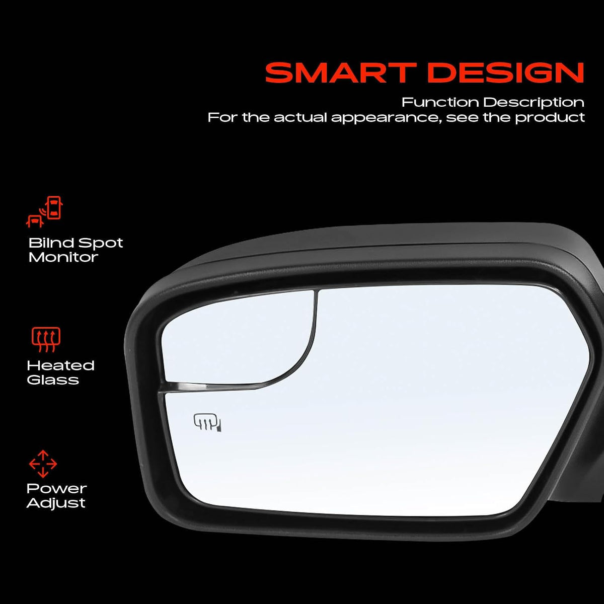 A-Premium Driver Side Power Door Mirror Compatible with Ford, Mercury