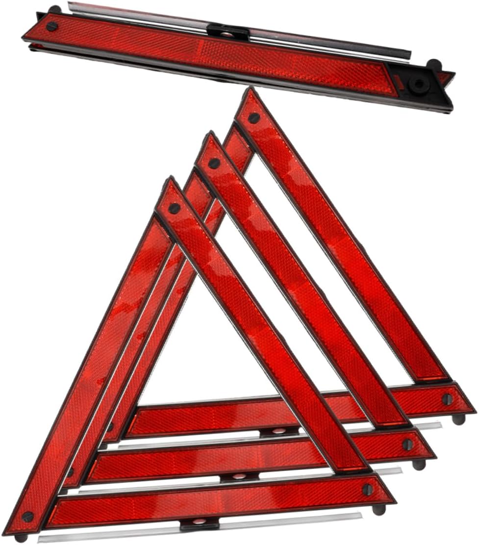 Cabilock 4pcs ABS Emergency Warning Triangles for Roadside Vehicle Use