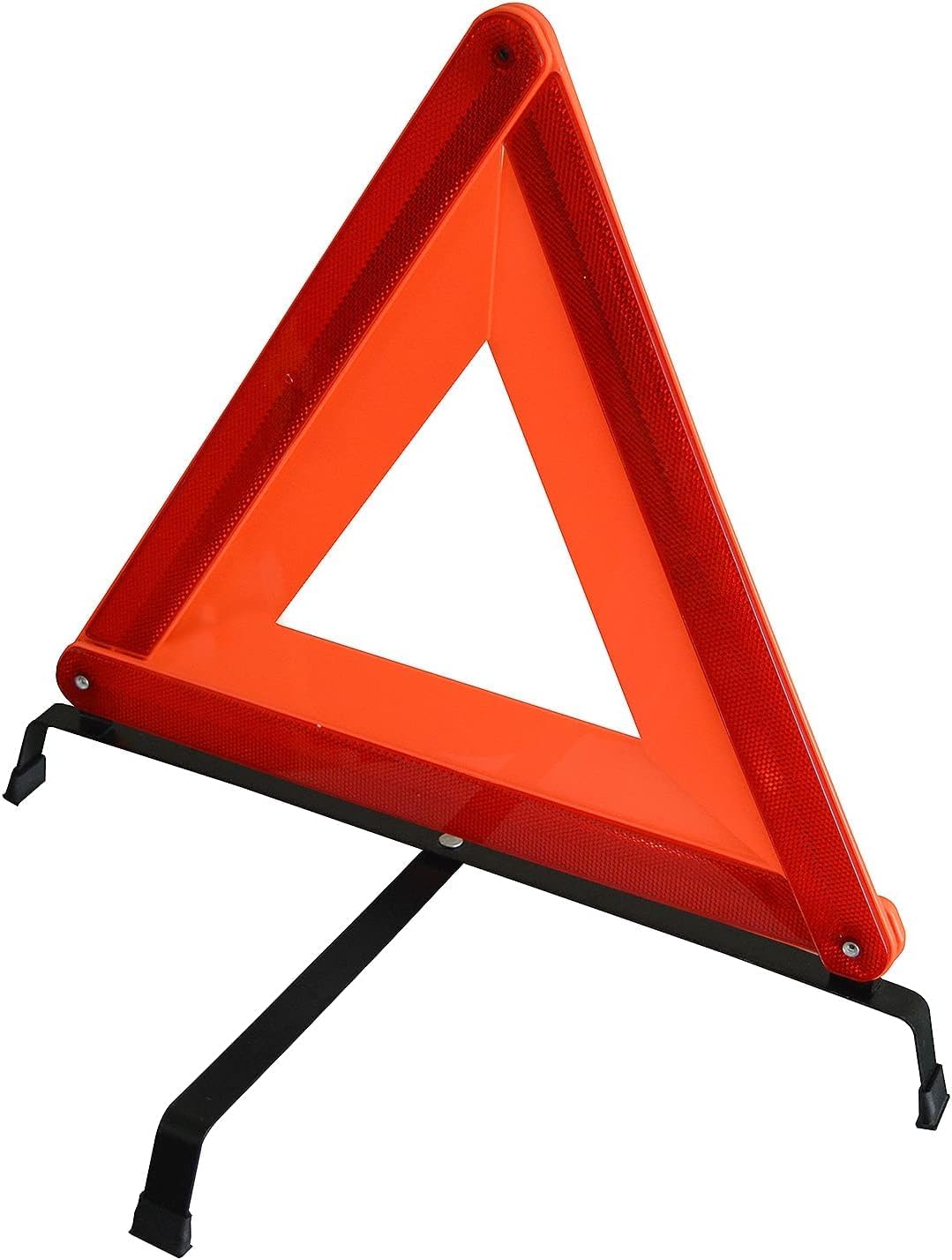Foldable Triangle Safety Reflex Reflector with Metal Base Stand Triangle Warning Frame Triangle Emergency Warning Triangle Reflector Safety Triangle Kit for During Roadside Breakdowns