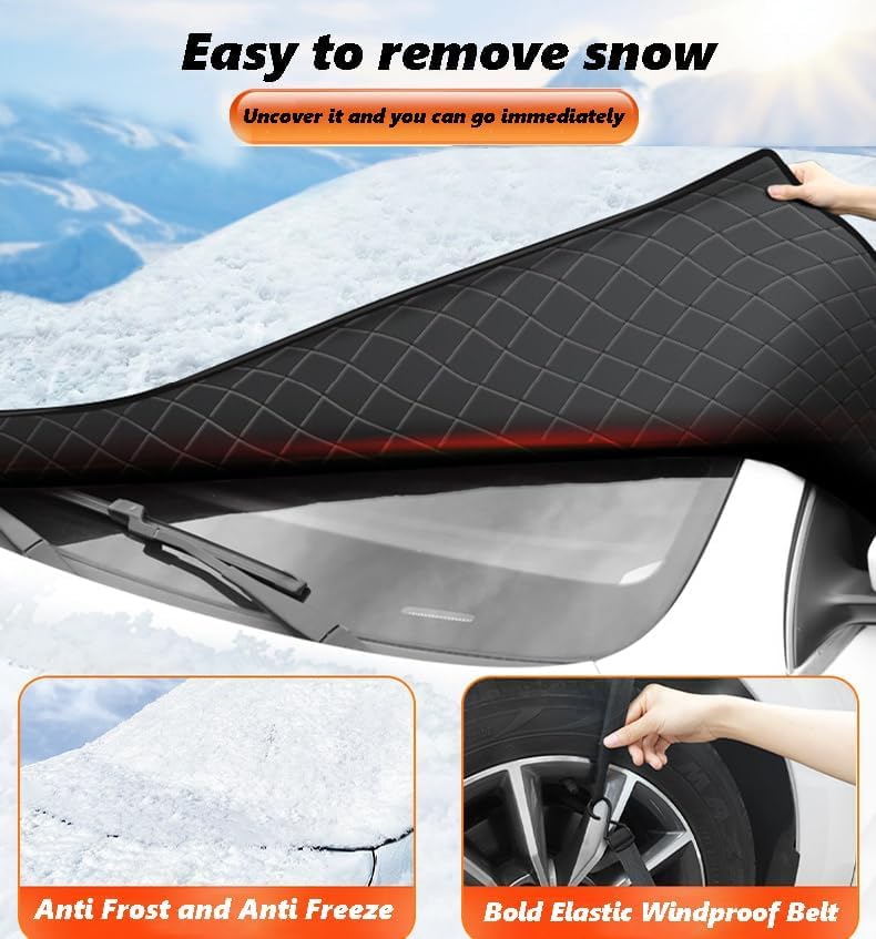 Car Windscreen Covers for Buick Excelle 2018-2023 Car Frost Windscreen Cover with Side Wing Mirror Cover Car Windshield Snow Cover Against Snow Frost UV Dust B 245 * 145(Normal/A 230 * 145)