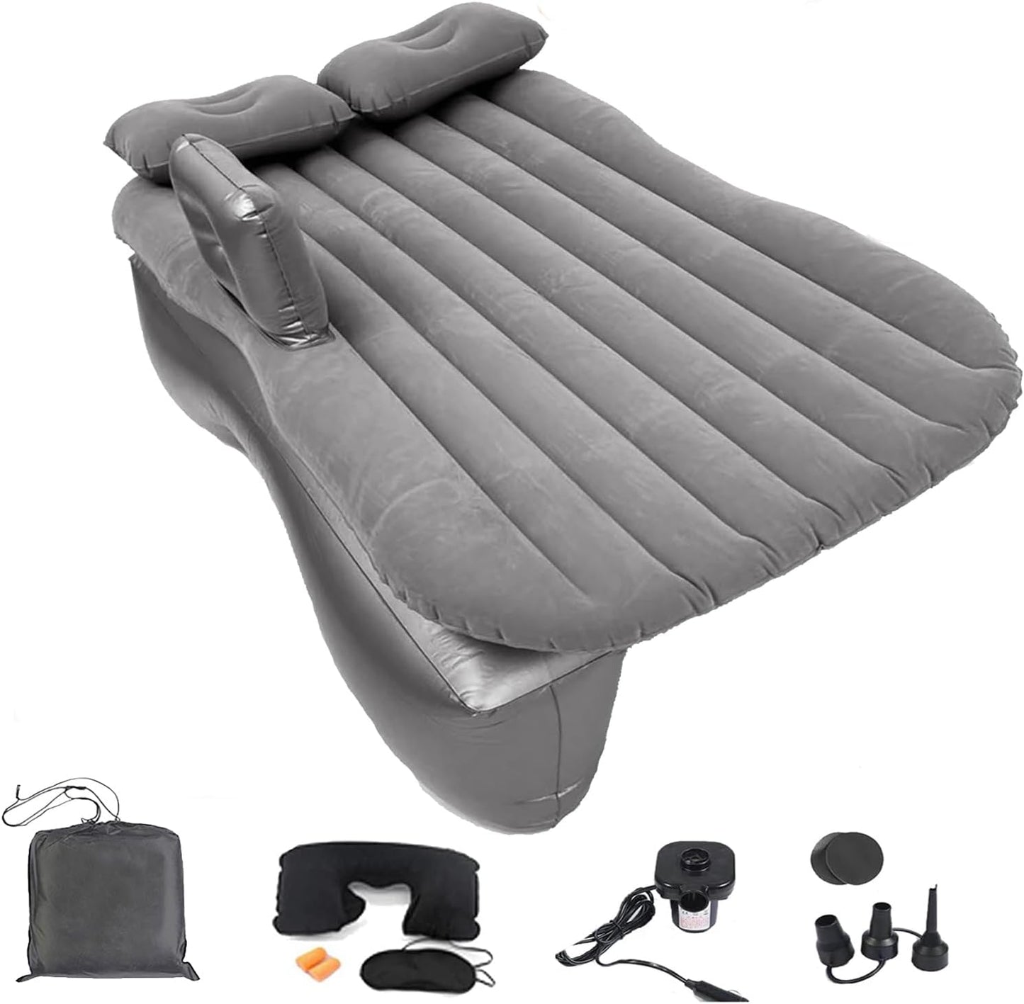 Onirii Inflatable Car Air Mattress Back Seat Bed with Air Pump | 55" (L)x 35" (W) Portable Thickened Car Travel Camping Sleeping Air Mattress Blow Up Bed for Mid-Size,Full-Size Car SUV