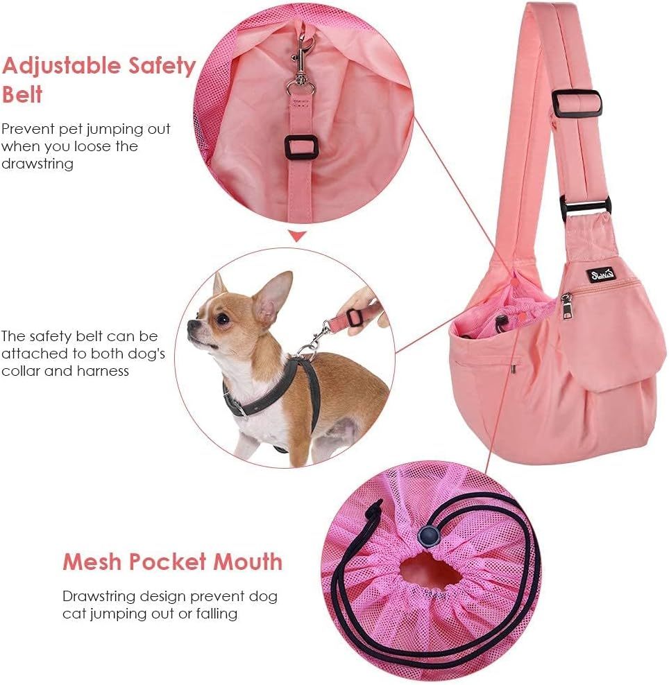 SlowTon Pet Carrier, Hard Bottom Support & Adjustable Padded Shoulder Strap
