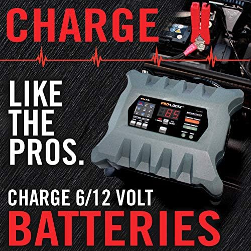 Clore Automotive PL2310 10-Amp Fully-Automatic Smart Charger, 6V and 12V Battery Charger, Battery Maintainer, and Stable Power Supply with Temperature Compensation