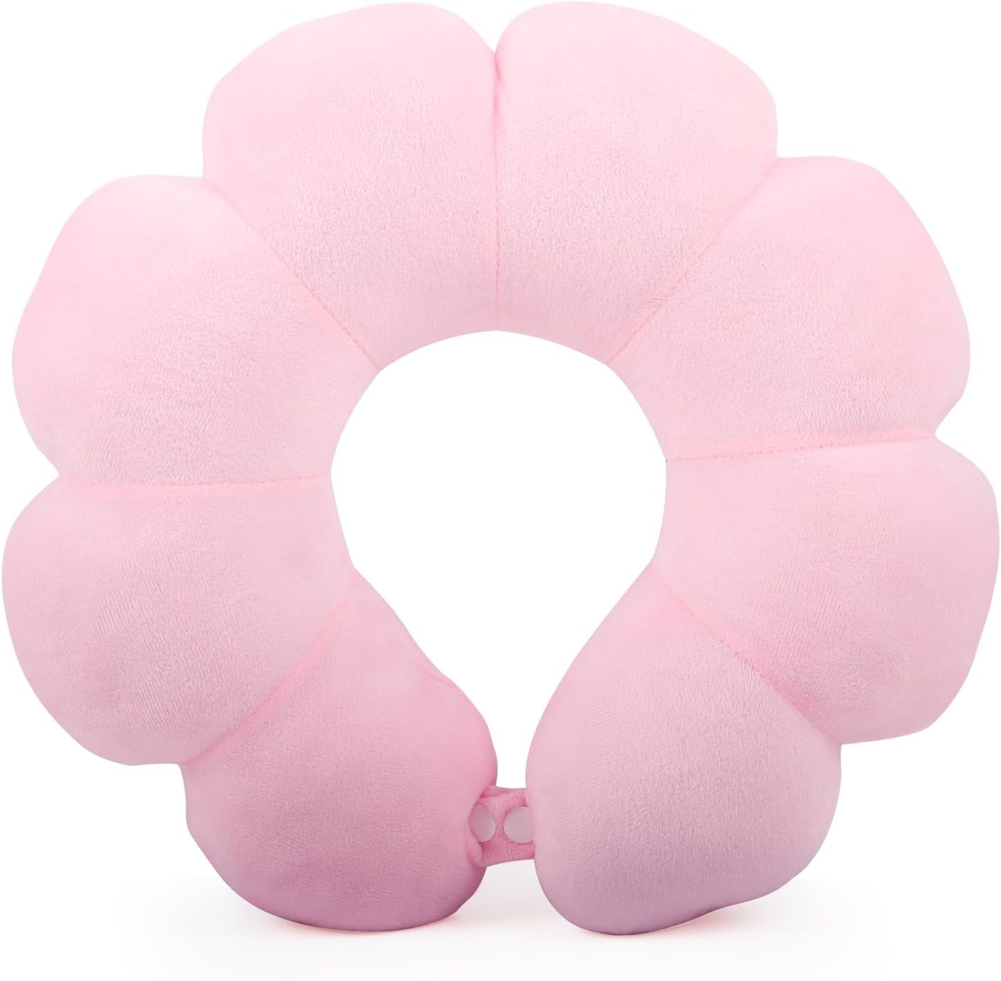 Sexysamba Flower Travel Neck Pillows for Airplanes Breathable Cotton U-Shaped Neck Pillow for Kids & Adults Head Neck Chin Support Rest Pillow for Traveling,Car,Train,Bus,Recline,Home,Office,Kahki