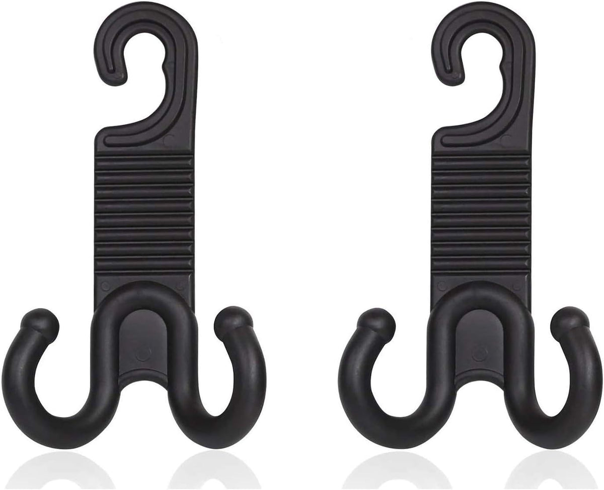 2 Pack Premium Car Back Seat Hooks for Headrest Hanger Holder Hang Purse Grocery Bag Handbag Hat Cloth Coat