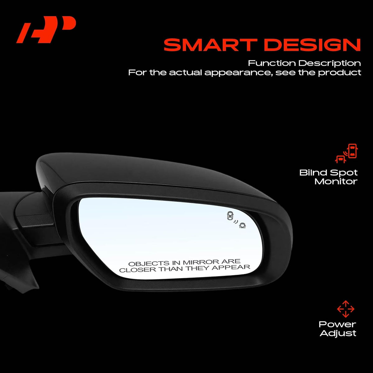 A-Premium Passenger Side Power Door Mirror Compatible with Hyundai