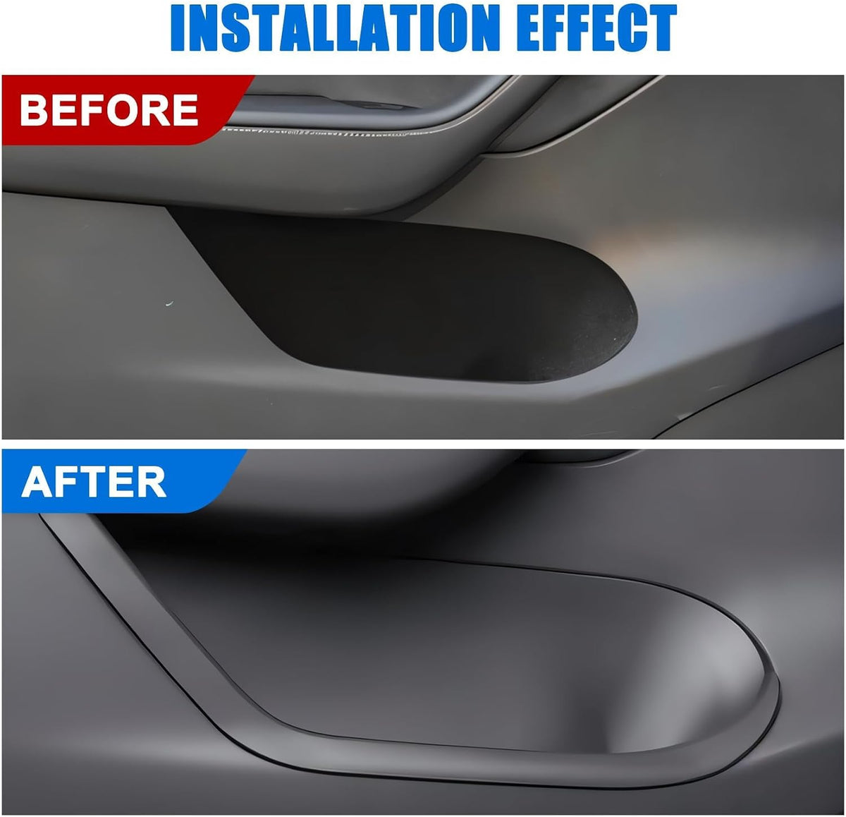 PSLER Front & Rear Door Pocket Liners for 2025 2026 Tesla Model Y Juniper