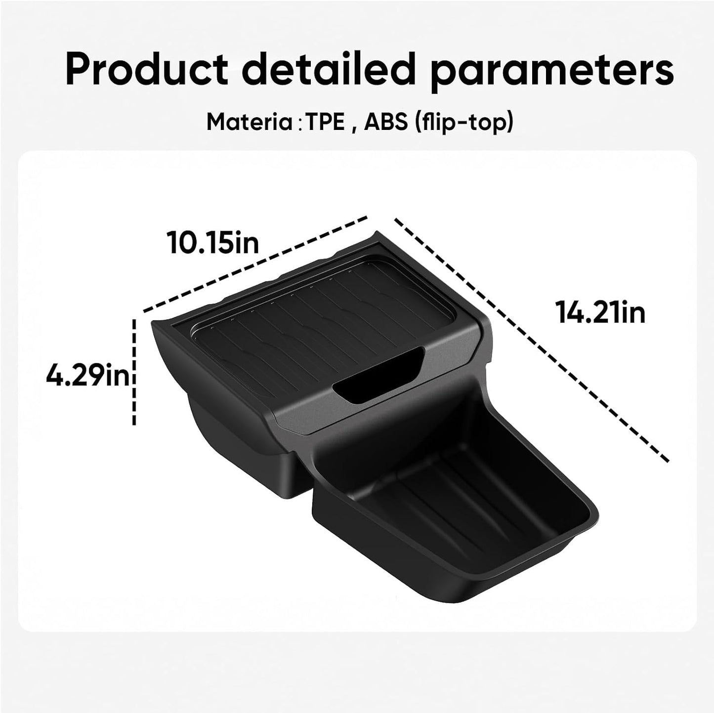 Center Console Organizer with Cup Holder for Tesla Model Y Juniper Standard Version 2025+,Insert Tray with Easy-Open Lid, Dual-Layer with Quick Access & Deep Storage, Easy Install & Removable