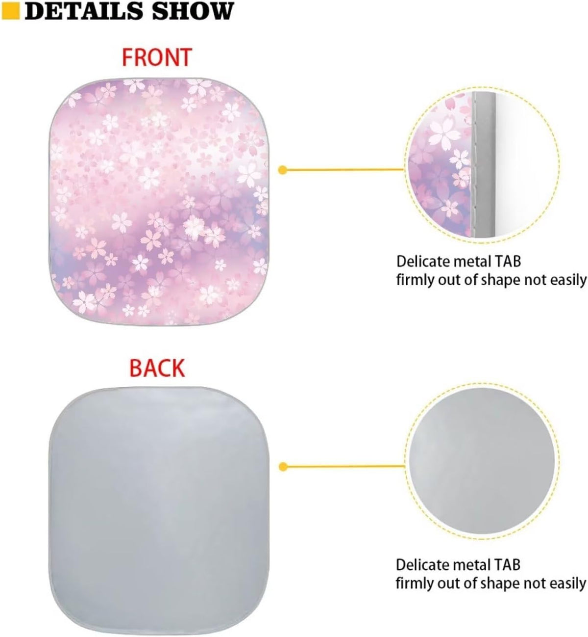 Pink Groovy Flower Car Windshield Sun Shade 2 Piece Foldable Car Sun Shade Windshield Cover Sunshade Blocks UV Rays Sun Visor Protector Automotive Interior Sun Protection Accessories
