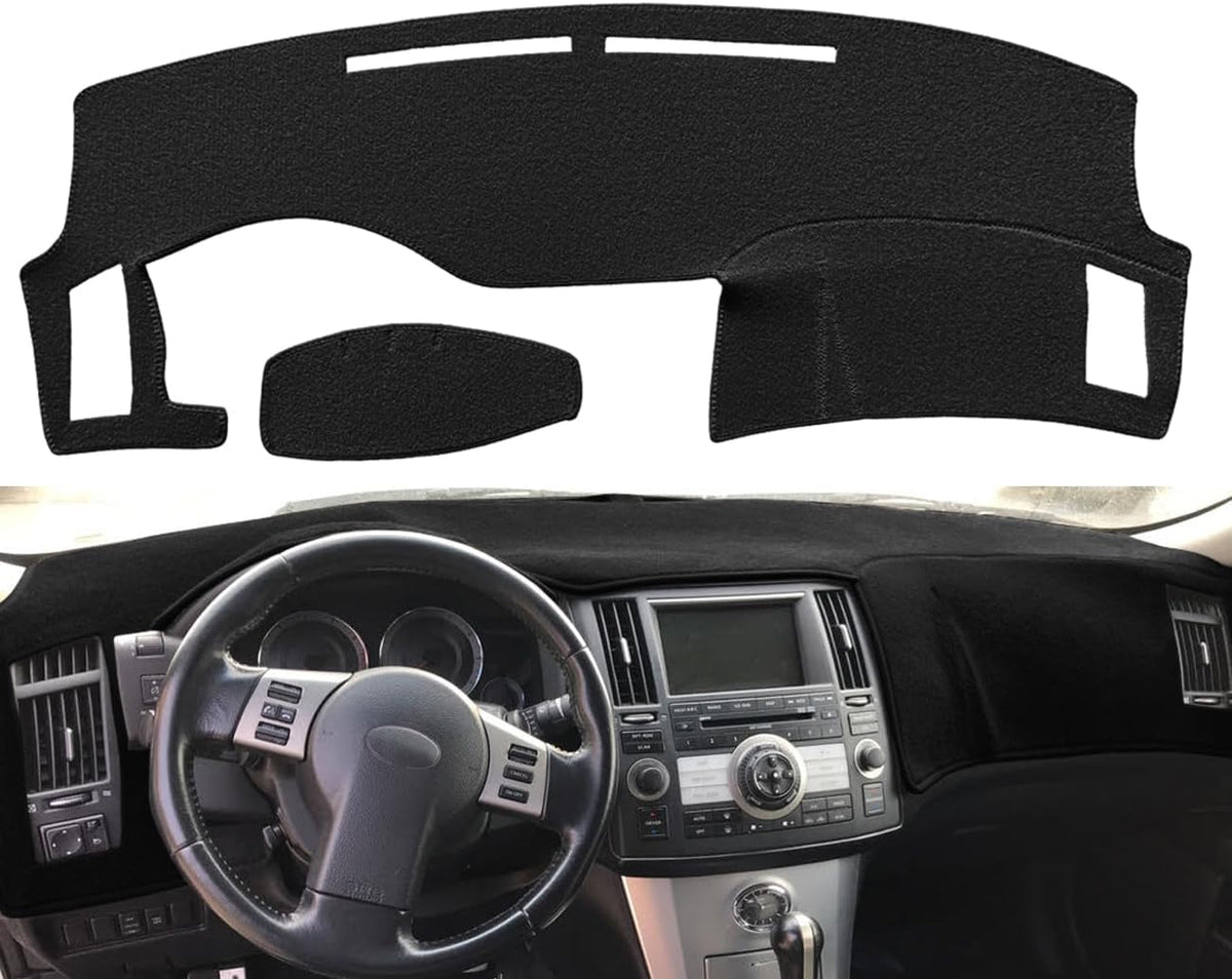 Yiz Dash Cover Mat Custom Fit Infiniti FX35 FX45 2003-2008 (Black) Y40