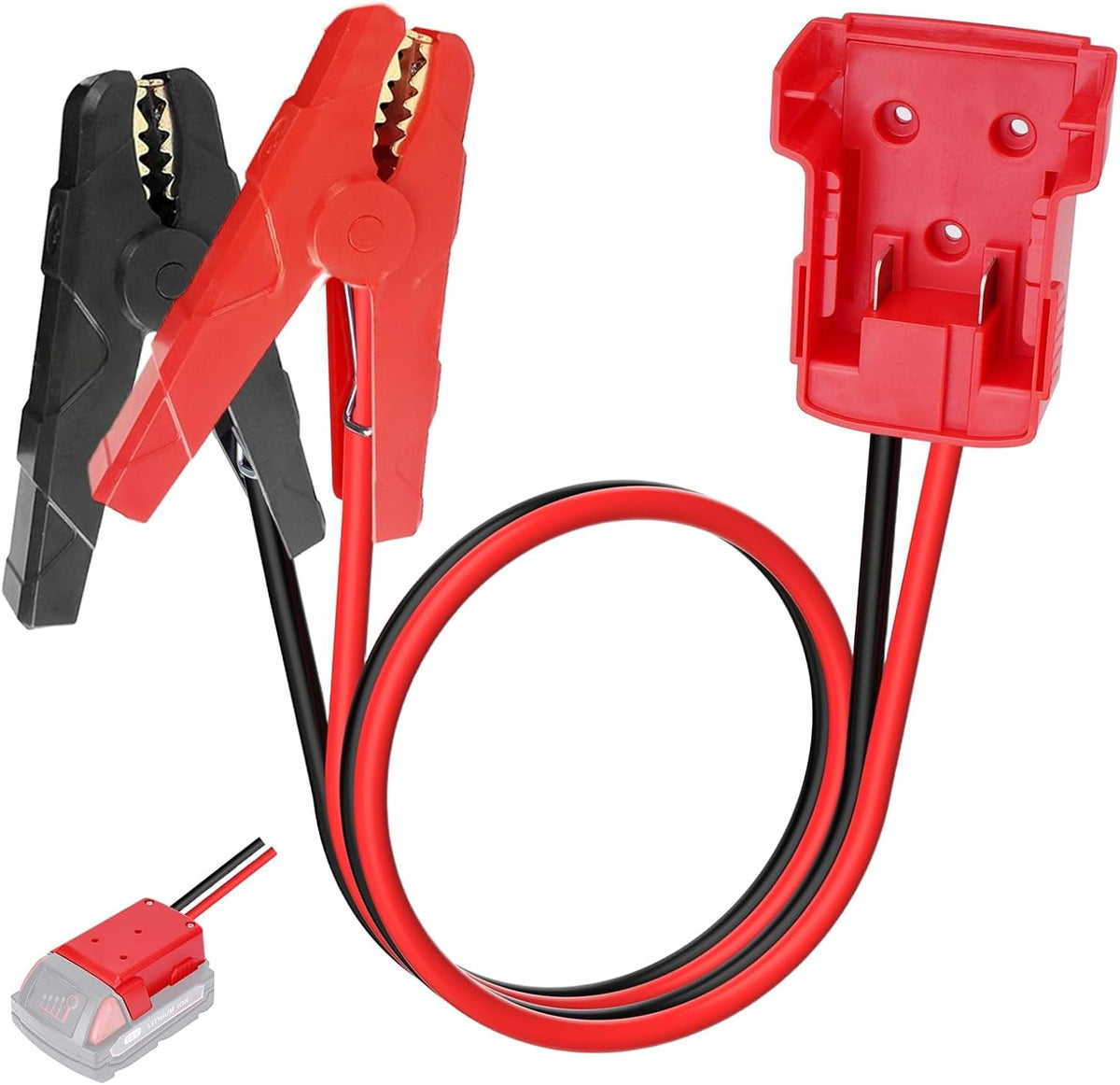 Jumper Cables for Milwaukee M18 18V Battery,2FT 8AWG Booster Cable