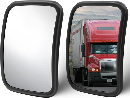 8.5x6.5 Inches Convex Blind Spot Mirror for Truck, Tractor, Bus, Van, Excavator, Forklift - Tube Clamp Installation Tractor Side Mirror, Clear Glass Convex Rear View Mirror (1)