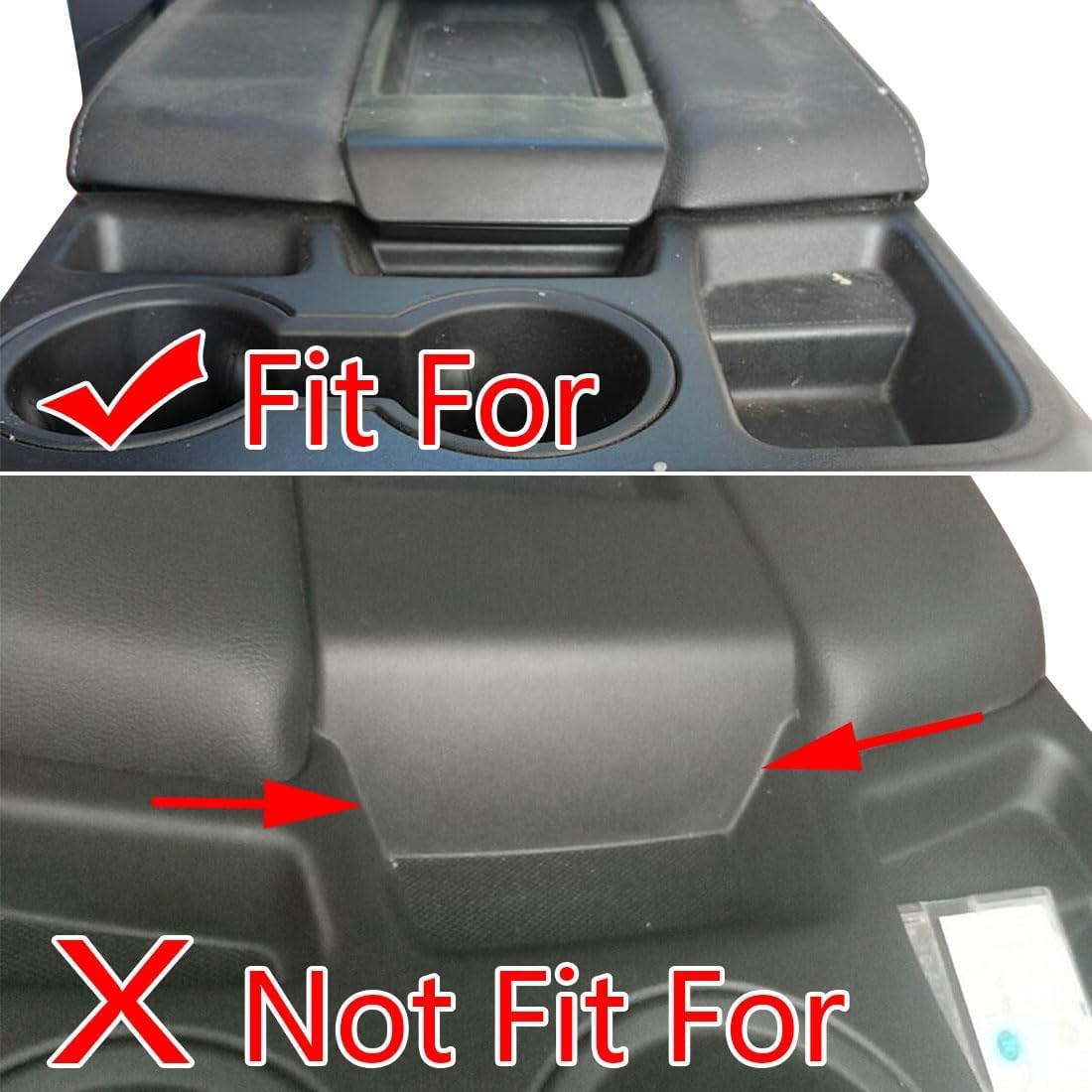 ruihe Black Flocking Center Console and Armrest Organizer Fit for Chevy Silverado & GMC Sierra1500/2500/3500 2019 2020 2021 2022 2023 2024 2025