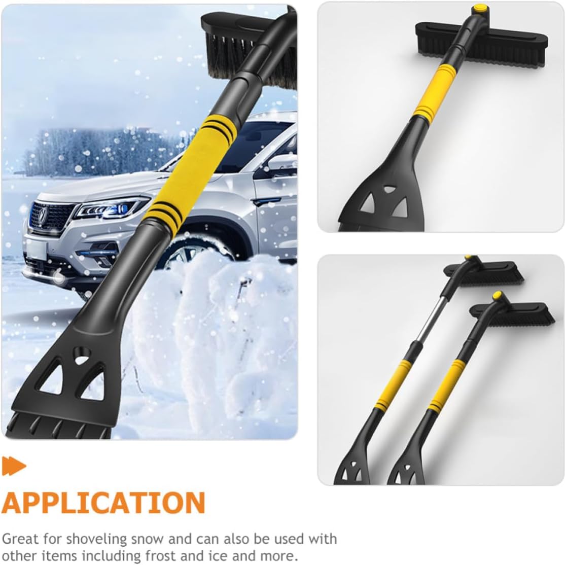 Car Snow Scraper and Brush Portable Multipurpose Ice Scraper
